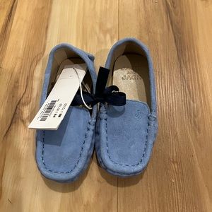 Janie and Jack light blue suede drivers